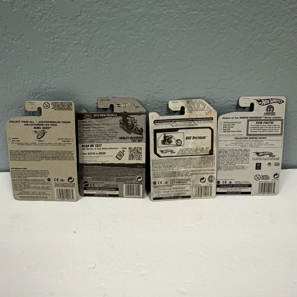 Hot Wheels Bent Cards‎ Still Sealed Lot Of 4 Various Models